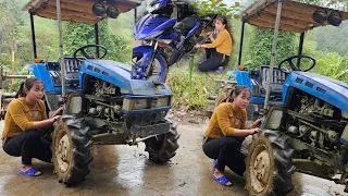 Repair of broken tractors, restoration of plows / eared fairy girls
