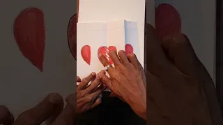 with love vs broken heart || emoji satisfying creative art #shorts