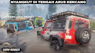 Jalan Ini Sudah Kebanjiran😭😭 Bensin Mobil Saling Berbagi Sampai Puncak Gunung 👍 SnowRunner Indonesia