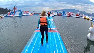 Inflatable Island in The Philippines 🇵🇭 (Ocean Music Clip!) 🎵