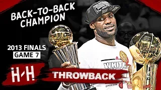 LeBron James Back-To-Back Championship, Game 7 Highlights vs Spurs 2013 Finals -  37 Pts, CLUTCH HD