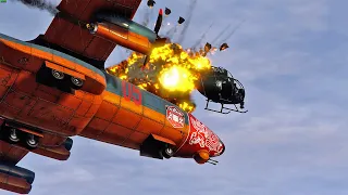 GTA 5 Airplane Crashes In The Air Los Santos | Brainless Pilots