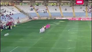 Salida de la Cultural y Deportiva Leonesa y el Unionistas de Salamanca CF. Copa Federación 2022.