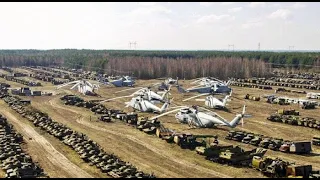 ЧЕРНОБЫЛЬ ☣️ Куда пропала вся техника? Свалка радиоактивной техники под Чернобылем. Зона отчуждения
