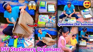 😍DIY Books & Stationery Organizer Using *old suitcase*💼| Stationery Collection| #shorts #stationery|