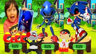 Tag with Ryan vs Sonic Dash Sonic.exe vs All Bosses Zazz Eggman Metal Sonic All Characters Unlocked