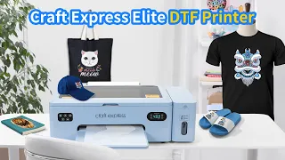 👀Unboxing Craft Express DTF Printer & Printing A Full-Color Design on T-shirt from Start to Finish！