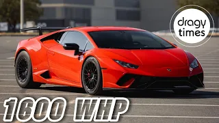 1600 WHP Lamborghini Huracan Twin Turbo Acceleration 100-200 km/h (STOCK ENGINE)  STREET RECORD‼️