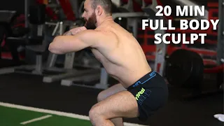 20 Min Full Body HIIT SCULPT Workout | Follow Along No Equipment (WARRIOR 8 - DAY 1)