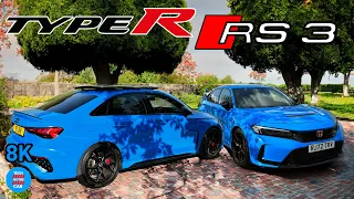 Performance Sedan Battle: Civic Type R VS Audi RS3 | 8K