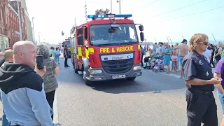 Lancashire fire a rescue service responding and passing by June 2023