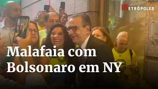 Apoiadores tiram foto com Silas Malafaia na saída de hotel em NY