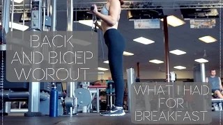 BACK & BICEP WORKOUT | What I Had for Breakfast | Vlog