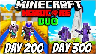 We Survived 300 Days In Hardcore Minecraft - Duo Minecraft Hardcore 300 days