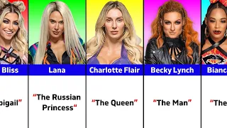 WWE Female Wrestlers and their Nicknames