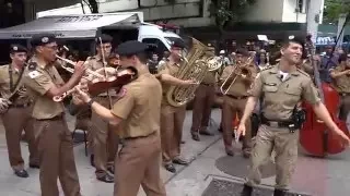 PMMG faz homenagem às mulheres (Sem edição)  Praça Sete de Setembro, Centro BH.