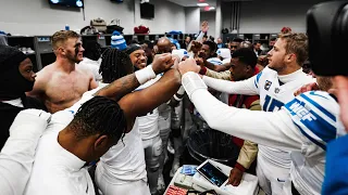 Postgame locker room celebration | Lions at Giants