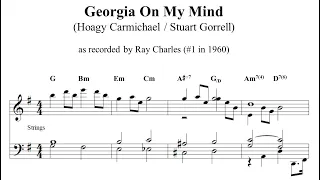 Chords for Georgia On My Mind (Ray Charles)