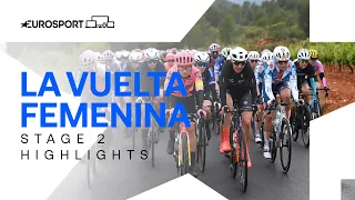 POWERFUL SPRINT! 💪 | La Vuelta Femenina Stage 2 Highlights | Eurosport Cycling