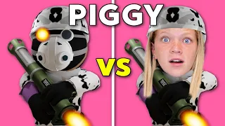 ROBLOX PIGGY IN REAL LIFE JUMPSCARE CHALLENGE With NOOB FAMILY