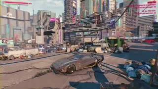 CYBERPUNK 2077 DRIVING GAMEPLAY (1st and 3rd person car driving)