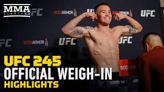 UFC 245 Official Weigh-In Highlights - MMA Fighting