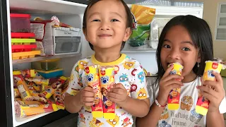 Pesta Anak Paddle Pop Fruity Bubbles di Rumah | Es Krim rasa Buah Asem Segar | Kulkas Impian Anak