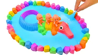 Satisfying Video | How To Make Crocodile Pond with Mad Mattr, Slime Cutting ASMR #400