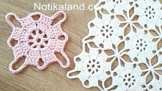 How to crochet EASY for beginners CROCHET Motif Flower Pattern