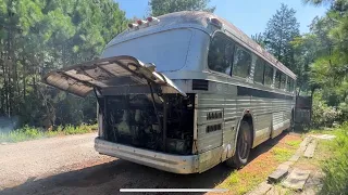 Trying to get an old bus running and inspecting it to get it ready for the road again.