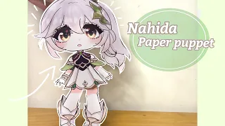 I MADE NAHIDA INTO A PAPER PUPPET | Genshin impact | paper puppet