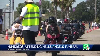 'History happening as we bury a legend': Motorcycle mourners pay tribute to Hells Angels leader S...