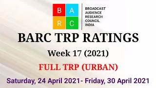BARC TRP Ratings Week 17 (2021) : Full TRP Report (Urban)