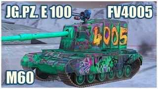 FV4005, Jagdpanzer E 100 & M60 • WoT Blitz Gameplay