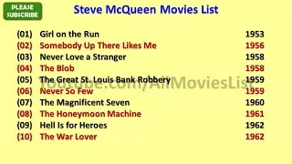Steve McQueen Movies List