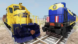 Realistic Train Crashes #9 - Beamng.Drive