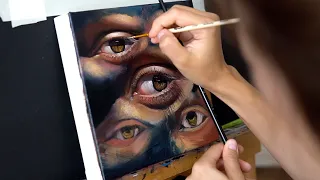 How to paint eyes ? Full instructions of painting. Oil painting tutorial.