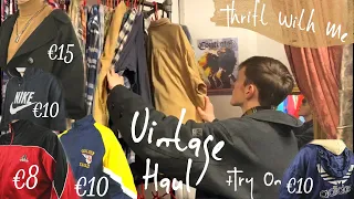 HUGE VINTAGE CLOTHING HAUL: Thrift with me in the BEST vintage stores in Dublin + try on!