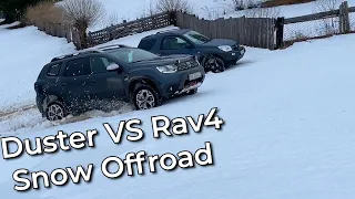 Dacia Duster 4x4 vs Toyota Rav4 Snow Offroad 2021
