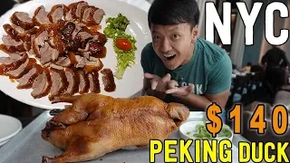 BEST Peking Duck in New York! $140 Peking Duck With Caviar?!