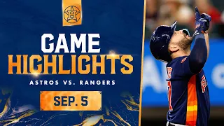 Astros vs. Rangers Game Highlights (9/5/23) | MLB Highlights