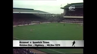 1978/79 - Arsenal v Ipswich (Division 1 - 4.11.78)