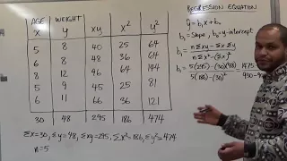 Finding the Regression Equation/Regression Line by Hand (Formula)