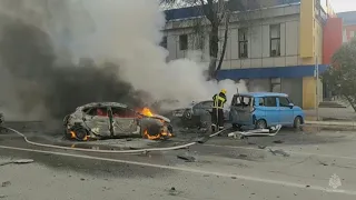 Aftermath of fatal shelling in Russian city of Belgorod | AFP