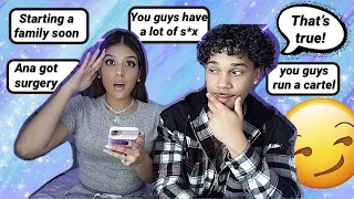 Reacting To Your Assumptions About Our Relationship
