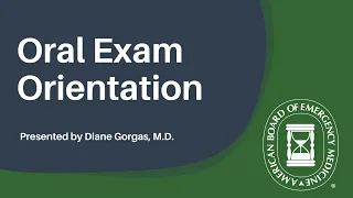 Oral Exam Orientation