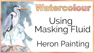 Watercolor Heron // Using Masking Fluid