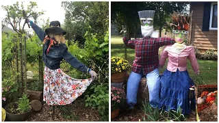 Garden and backyard ideas: beautiful scarecrow for decorating the garden!