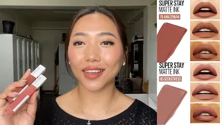 Matte lipstick hnawih dan tur tips + Maybelline Superstay Matte Ink || Review + Swatches