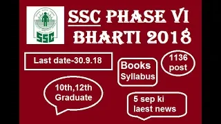 SSC Recruitment 2018 || SSC Phase 6 Bharti 2018